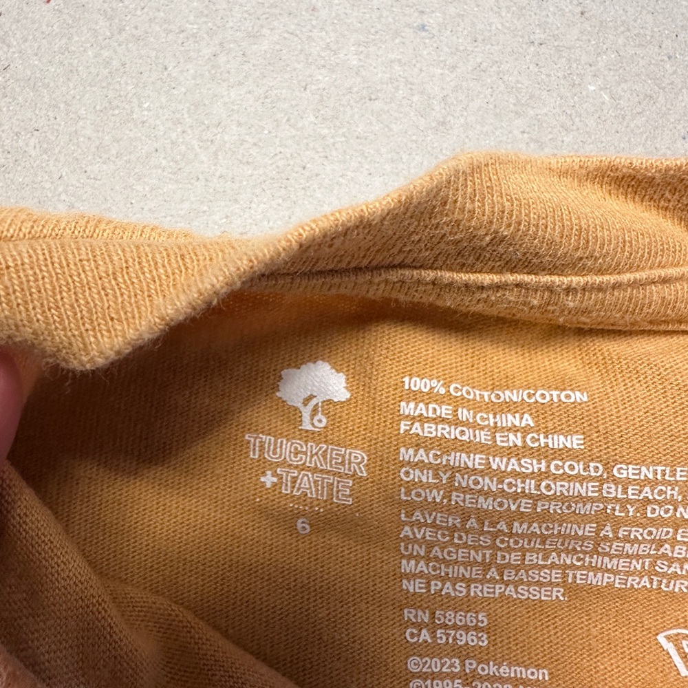 Tucker Pikachu Kids T-Shirt - Yellow - Picture 3 of 3